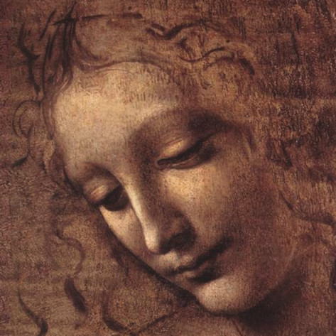 Testa Di Faniciulla Detta Detail - Leonardo Da Vinci Painting - Click Image to Close